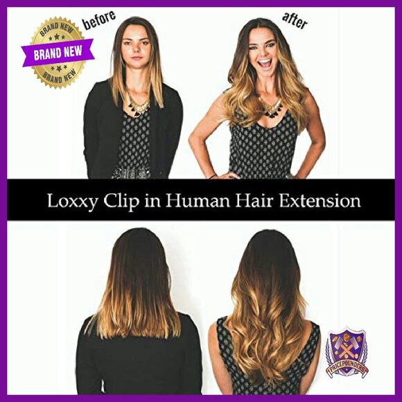 22 Inch Full Head Silky Straight 100% Human Hair Clip Extensions 140g